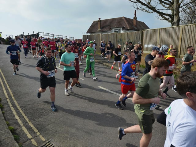 Action in the 2026 Hastings Half Marathon