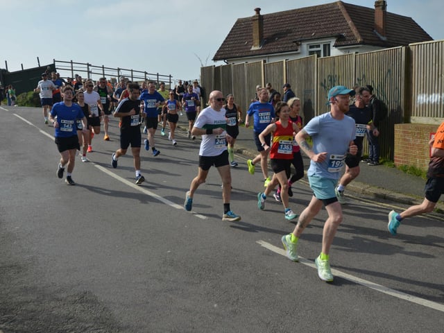 Action in the 2026 Hastings Half Marathon