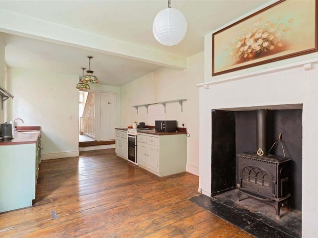 The large kitchen/breakfast room is at the back of the property