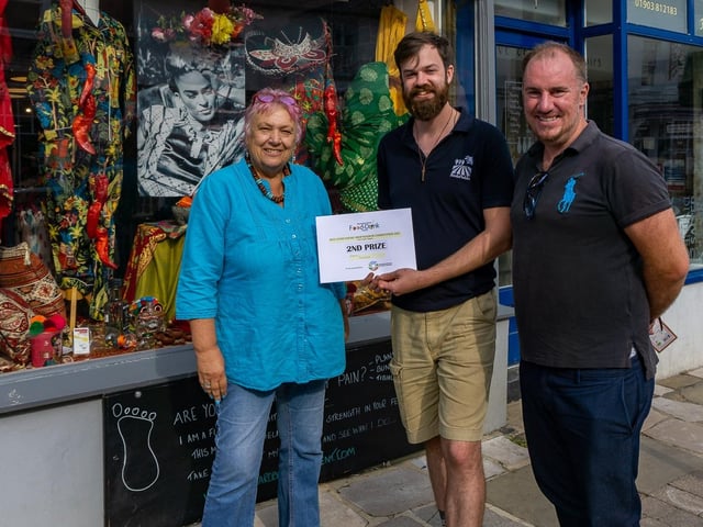Helen Hitchcock, owner of Sakala in Steyning, receiving her second place prize