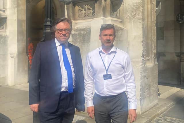 Jeremy Quin with Lawrence Gosden, CEO of Southern Water (Credit: Jeremy Quin's office)