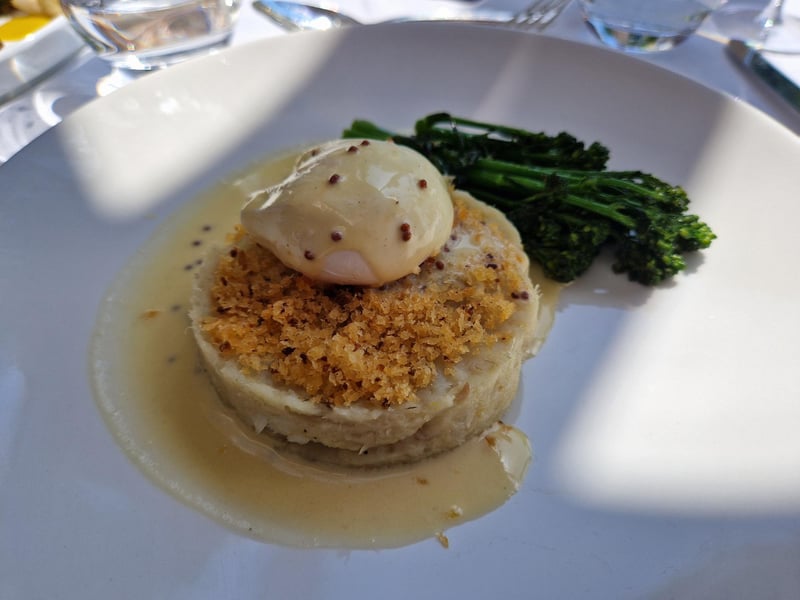 Homemade sea bass brandade gratin