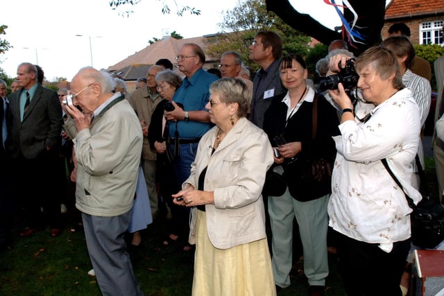 Cameras at the ready for the reopening of Manor Cottage in Southwick in September 2008