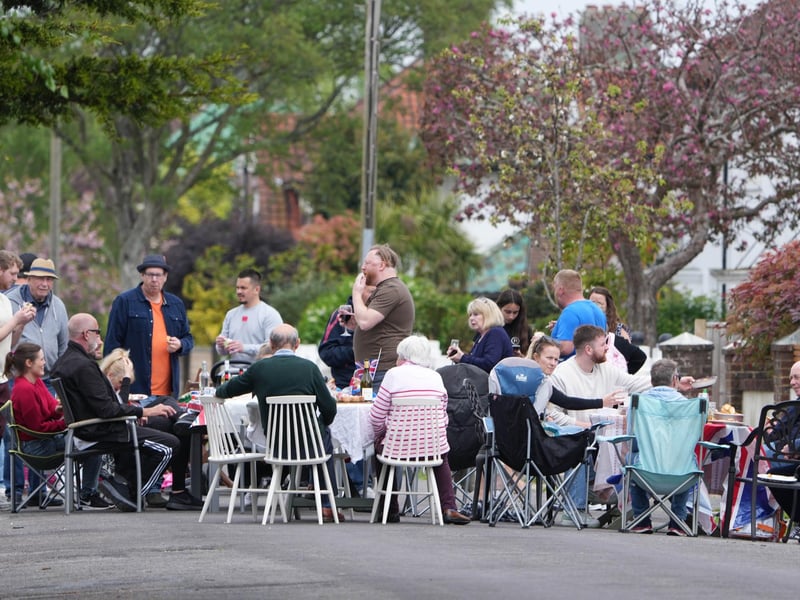 Coronation street party in Lavington Road, Worthing