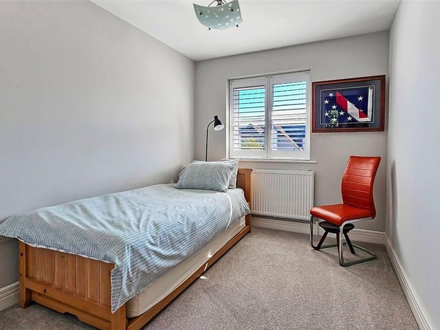 This stunning four-bedroom executive home has come on the market in Littlehampton with Graham Butt priced at £685,000. The detached house was built in St Winefrides Road in 2017 and this is the first time it is being offered to the market since new.