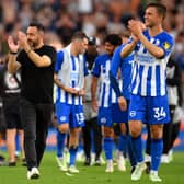 Roberto De Zerbi and his players make Brighton & Hove Albion history in Europe on Thursday (Photo by Alex Broadway/Getty Images)