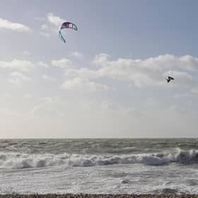 Worthing kitesurfer Lewis Crathern has set a new world record. Picture: Eunice Bergin