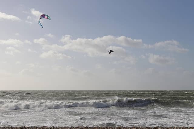 Worthing kitesurfer Lewis Crathern has set a new world record. Picture: Eunice Bergin
