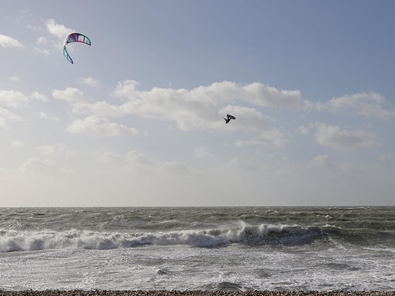 Worthing kitesurfer Lewis Crathern has set a new world record. Picture: Eunice Bergin
