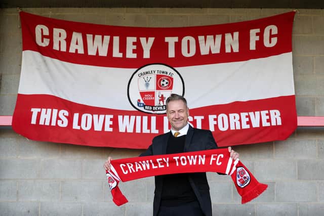 Scott Lindsey enjoyed a winning start as Crawley Town manager. Picture by James Boardman/Alamy Live News