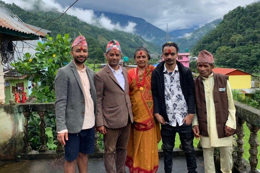 Pramod Poudel, who is also known as Pedro (left), said several members of his family are missing. Photo: Pramod Poudel