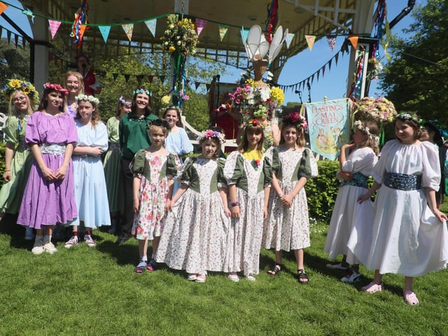 Crowning of the May Queen 2024 in Alexandra Park, Hastings, May 12. Photo by Roberts Photographic.