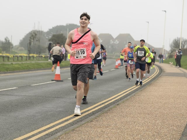 Medals, top 3s, sponsors and a variety from the course of this year's Eastbourne Half Marathon