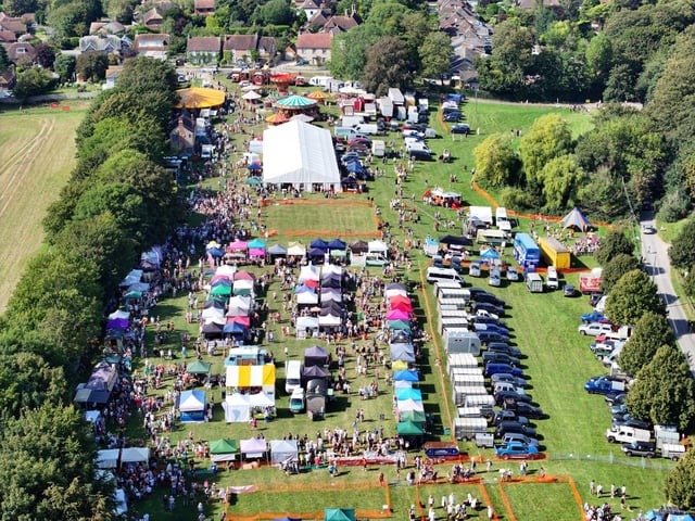 Huge crowds were in Findon today (September 9) to attend the world-famous sheep fair.
