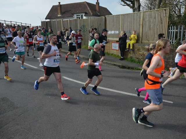 Action in the 2026 Hastings Half Marathon
