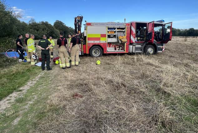 A man was rescued after falling into a 15-foot well in a Horsham farm field. Photo: Eddit Mitchell
