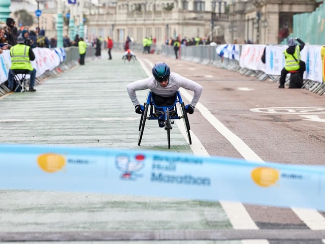 Action at the Brighton Half Marathon