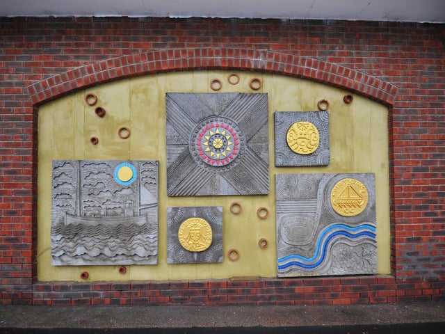 Restoration of the Sainsbury's Concrete Mural by Bexhill Heritage.