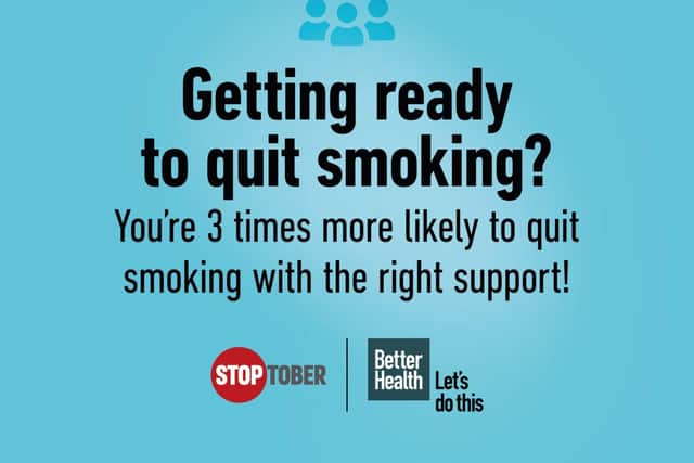 Get help to quit smoking this Stoptober with free support.