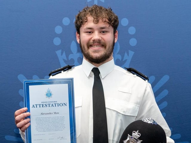 New Sussex Police recruit Alex Maw