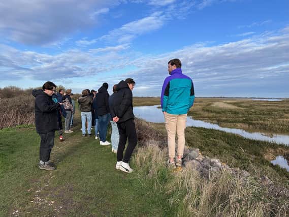 Dutch students visiting Chichester's coast
