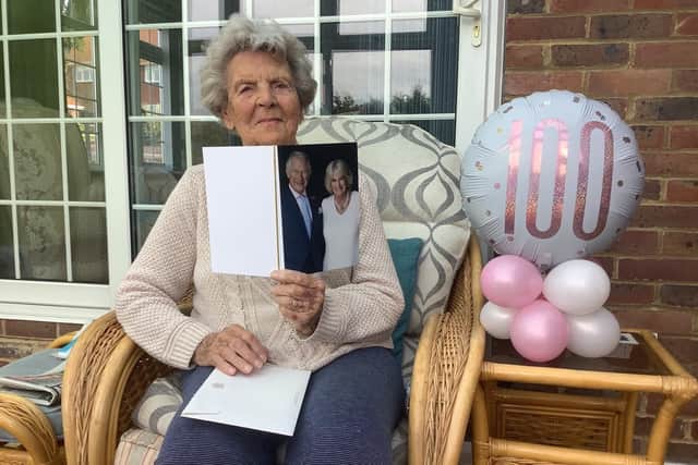 Ivy Bushby, known as Peggy, from Findon Valley celebrated her birthday on October 17 and received a card from the King in the post