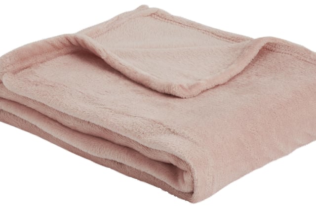 This pink ulta-soft throw was £5.50 and is now £2.50