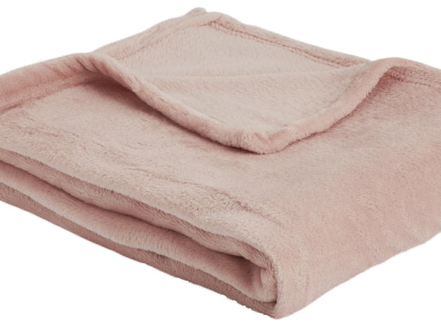 This pink ulta-soft throw was £5.50 and is now £2.50