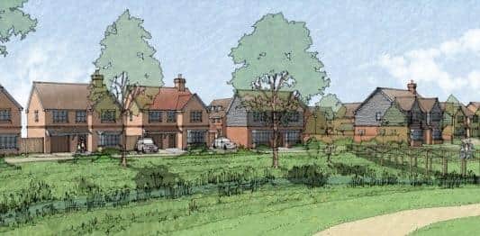 Artist's impression of the proposed new homes