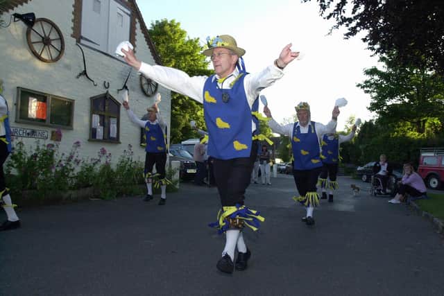 The Martlet Sword and Morris Men dancing at The Murrell Arms, Barnham, in July 2005. Picture: Malcolm McCluskey