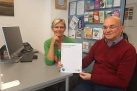 Jess Holliday and Alan Bruzon publish the Cost of Living Report October 2022 (photo from Eastbourne Foodbank)