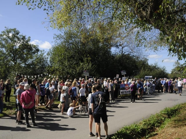 Don’t Urbanise the Downs lead Steve Needham said the number of protestors was 'around 200-strong' by 11am on Saturday, September 5. All photos by Don’t Urbanise the Downs