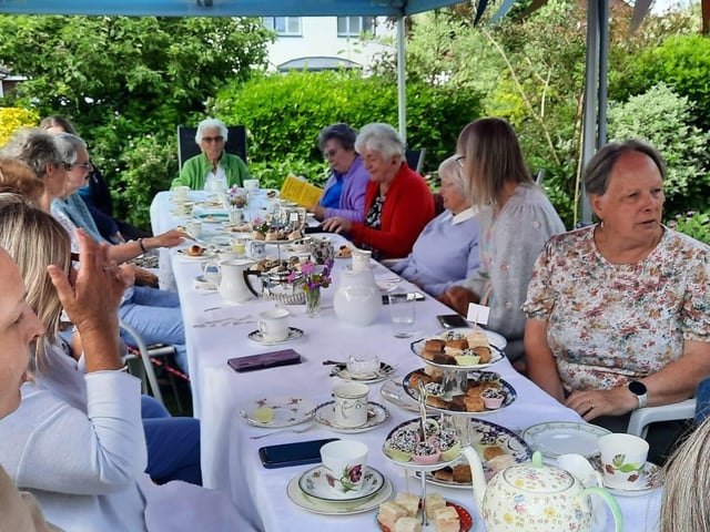 Supporters who helped 90-year-old Freda Smith top £20,000 in fundraising for St Barnabas House hospice, with 30 years of 'super sales' at her Angmering home, have been thanked at a celebration party