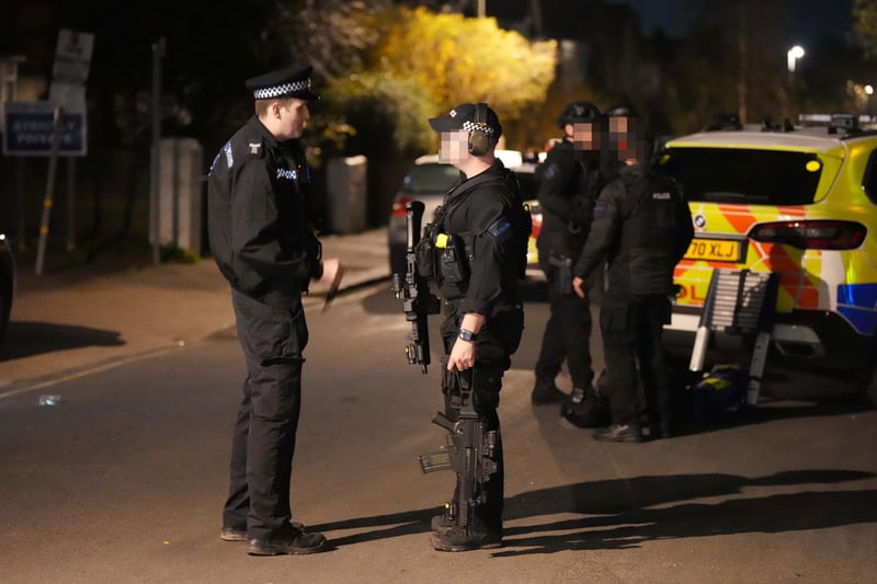 Police at the scene in Worthing. Picture: Sussex News and Pictures