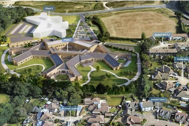 Aerial impression of proposed new mental health campus for East Sussex based in Bexhill