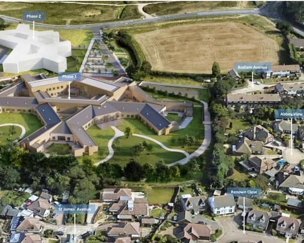 Aerial impression of proposed new mental health campus for East Sussex based in Bexhill