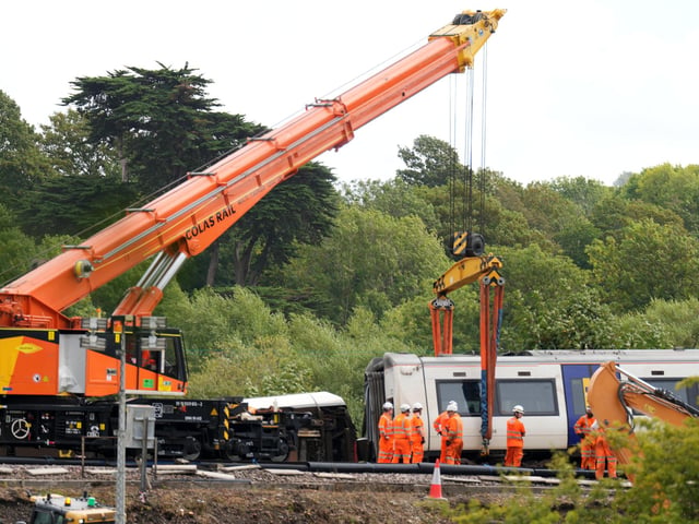 Lewes train recovery on Thursday, August 20