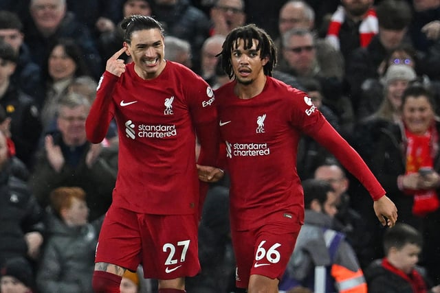 Liverpool's Darwin Núñez and Trent Alexander-Arnold have achieved a combined xG of 2.63. The pair have combined to score two goals from 12 shot combinations.