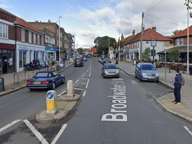 In Broadwater South, the average sale price for the 12 months to September 2022 was £285,000 – 5 per cent down on the previous year