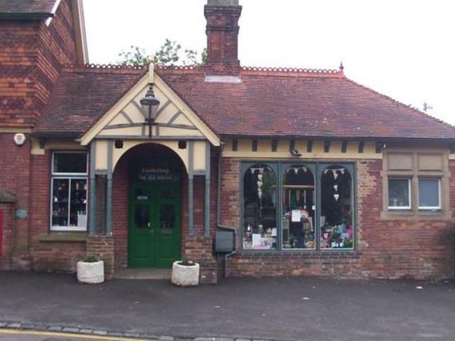 Heathfield Station opened in 1880 and closed in 1968. It was opened by London, Brighton and South Coast Railway on the line extension from Hailsham to Eridge. The station was closed for passenger trains in 1965 but freight trains continued to serve the goods yard until 1968. An industrial estate and car park now occupy much of the station site to the south-east. Above them at road level , the booking office still survives as a shop.