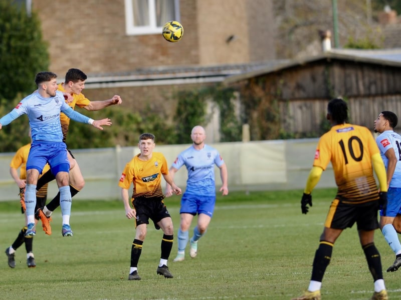 Action from Littlehampton Town v Lancing in the Isthmian south east division