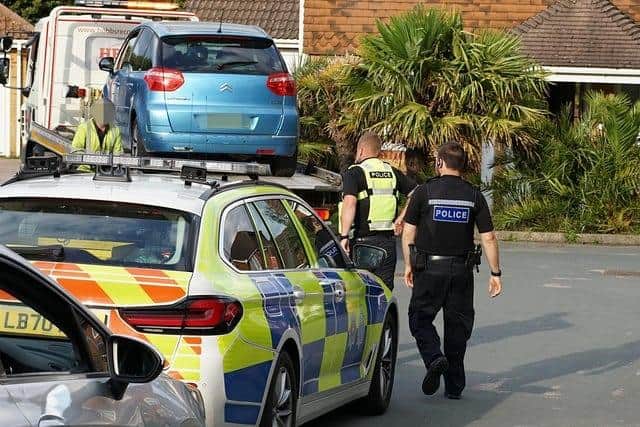 Cameron Bailey, 25, of Foxglove Road, Eastbourne, has been charged with failure to stop, dangerous driving, driving otherwise than in accordance with a licence, driving without insurance, and possession of cannabis.