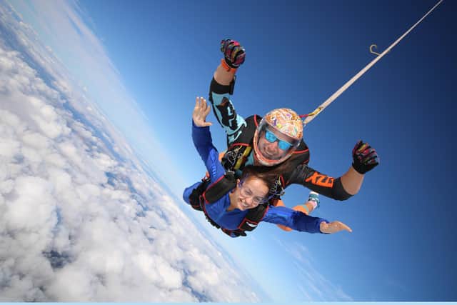Sarah Nadia did a skydive in memory of Louise Daniels