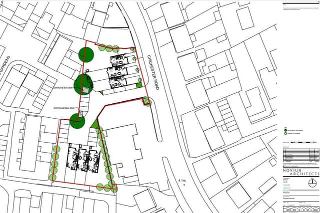 Plans for six new affordable homes next to the Tesco Express at Bersted