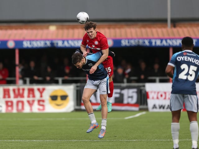 Action from Worthing's 6-4 win at home to Dover in National League South