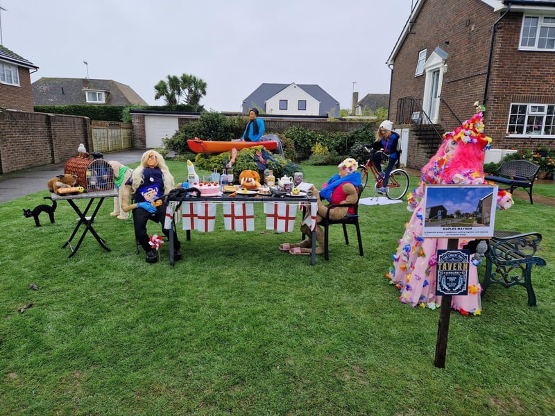 Ferring Scarecrow Festival from October 26 to November 3, 2024, is a feast for the eyes and the senses, with interactive displays and comical scenes to delight and amuse people of all ages. Purchase a map for £1 at The Orange Tree and support the fundraising for The Community Dementia Hive at Beehive Care in Ferring.