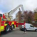 Fire crews were called to assist paramedics after an emergency incident was reported at a block of flats in Worthing.