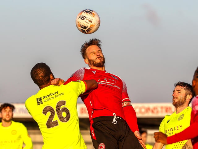 Action from Eastbourne Borough's win over Hungerford Town in the National League South