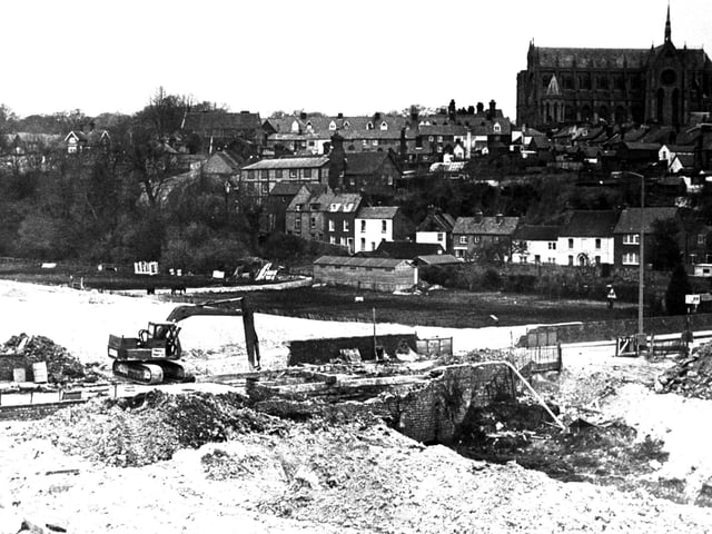The Temporary Relief Road being built in the 1970s