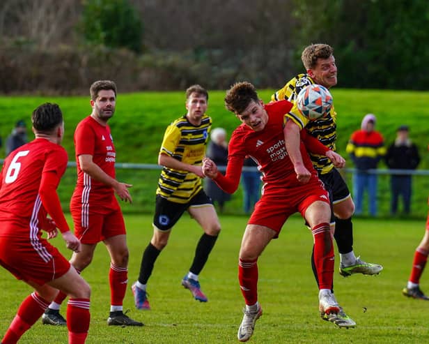 Hassocks battle with Haywards Heath Town in what was a record-breaking season | Picture: Ray Turner